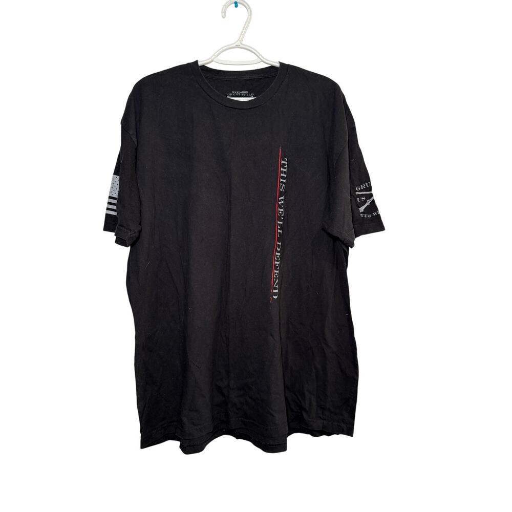 Grunt style black this well defeat‎ t shirt mens XXXlarge patriotic biker punk